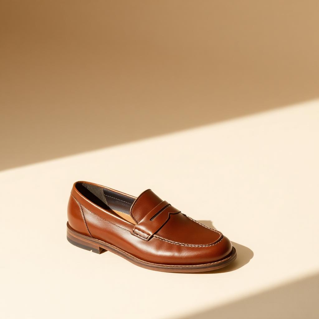 Klasik Kahverengi Deri Loafer